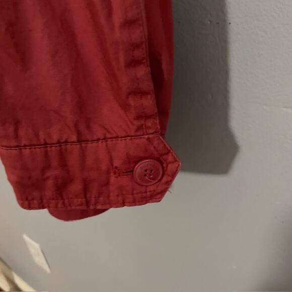 Dockers Red Rain Jacket/Coat/Slicker/Hood Parka Weather-resistant Rain Gear MED - Picture 5 of 9